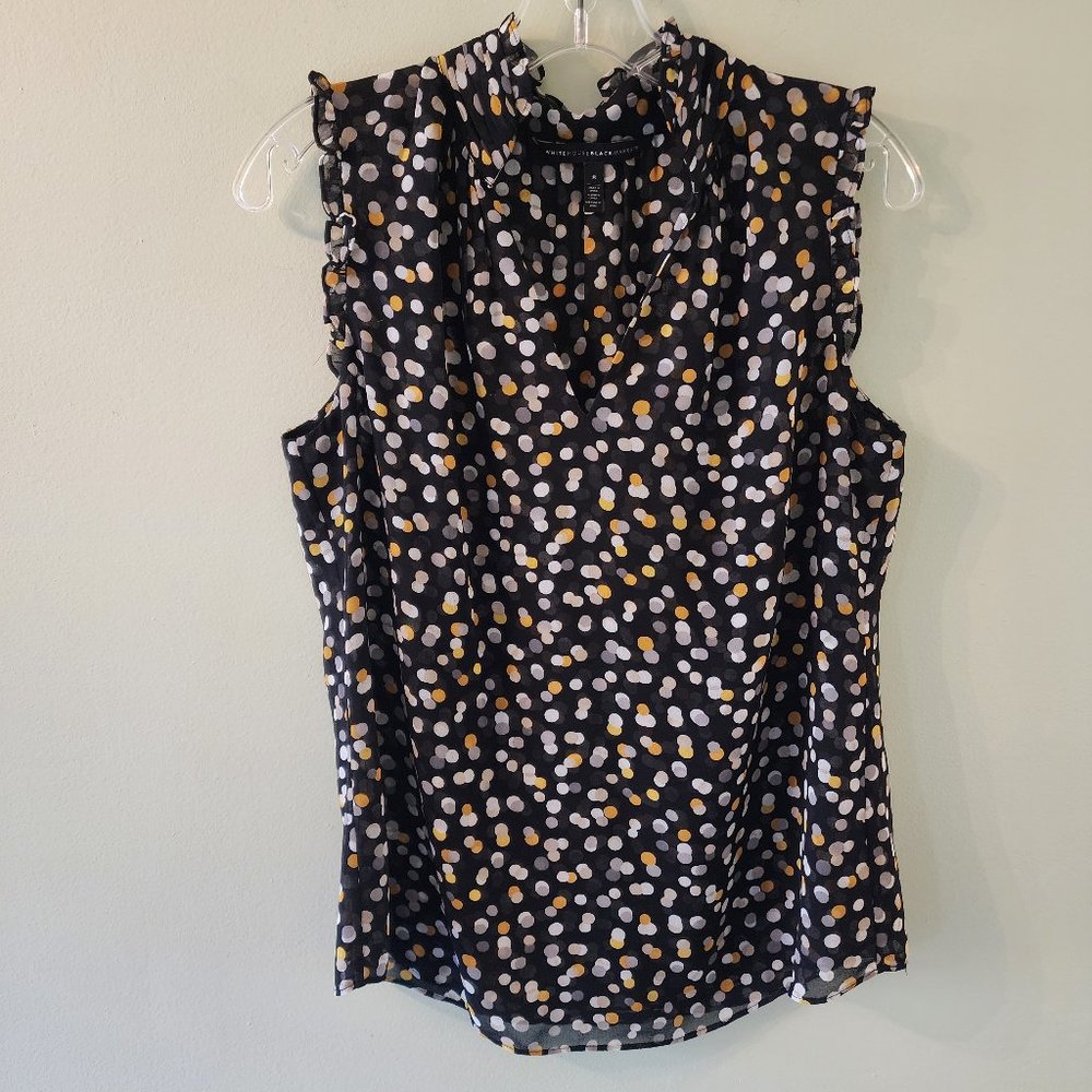 WHBM Mixed Dot Shell, Size 8, Like New